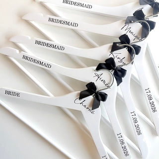 Personalised Bridal Hanger - White (Silver Hook)
