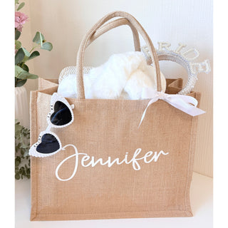 Personalised Burlap Tote Bags