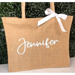 Personalised Burlap Tote Bags