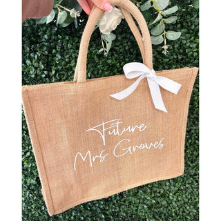 Personalised Burlap Tote Bags