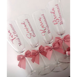 Personalised Champagne Glass Flute - Any Colour