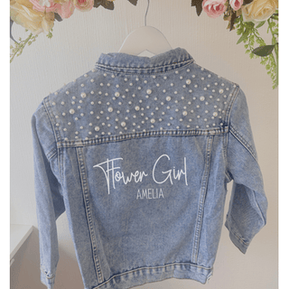 Personalised Children's Pearl Denim Jacket