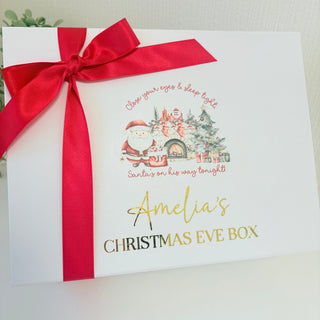Personalised Christmas Eve Ribbon Box