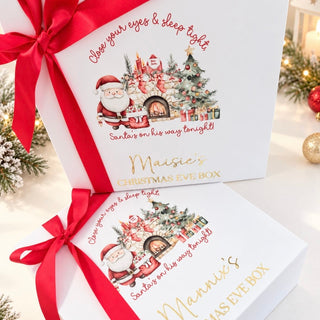 Personalised Christmas Eve Ribbon Box