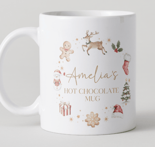 Personalised Christmas Wreath Mug