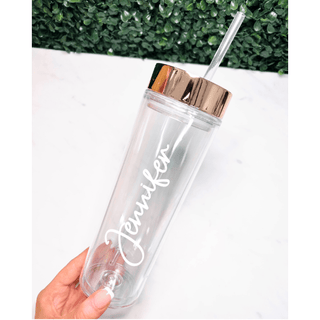 Personalised Clear Tumbler Bottle
