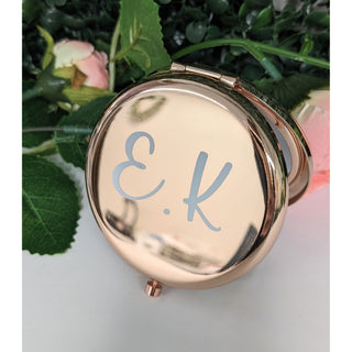 Personalised Compact Mirror - Rose Gold
