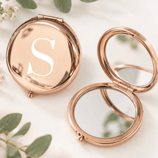 Personalised Compact Mirror - Rose Gold