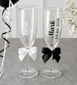 Personalised Debs Champagne Glass Flute - Any Colour