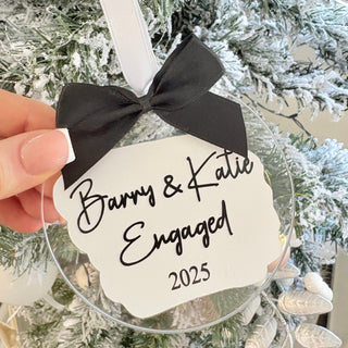 Personalised Flat Acrylic Bauble - Any Message