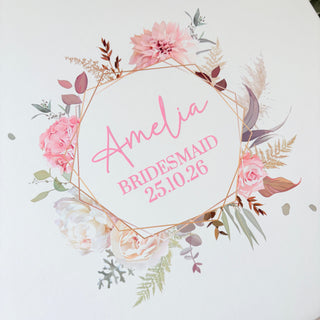 Personalised Floral Gift Box with Ribbon Tie