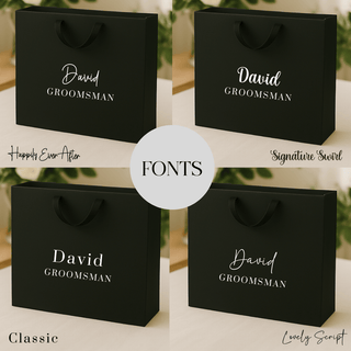 Personalised Gift Bag - Large Black