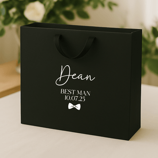 Personalised Gift Bag - Medium Black