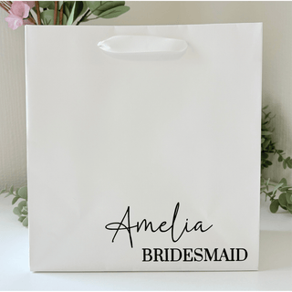 Personalised Gift Bag - Medium White