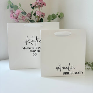 Personalised Gift Bag - Medium White