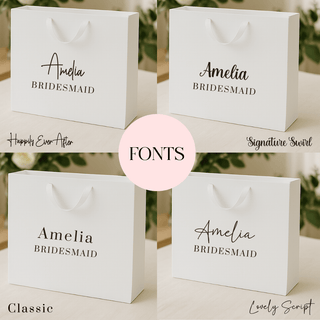 Personalised Gift Bag - Medium White