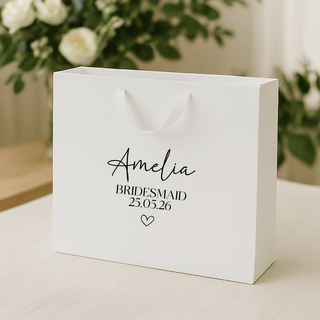 Personalised Gift Bag - Medium White