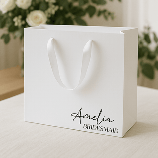 Personalised Gift Bag - Medium White