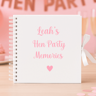 Personalised Hen Party Guest Book - White