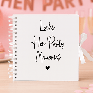 Personalised Hen Party Guest Book - White