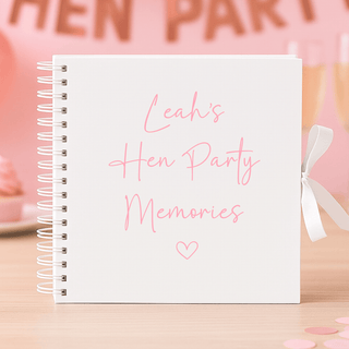 Personalised Hen Party Guest Book - White