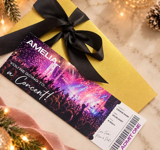 Personalised Keepsake Ticket with Ribbon Envelope