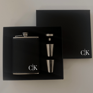 Personalised Luxe Hip Flask Gift Set