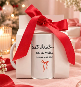 Personalised Mug Set - Last Christmas as a Miss