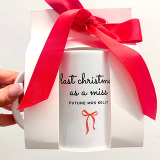 Personalised Mug Set - Last Christmas as a Miss