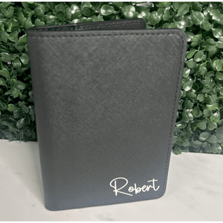 Personalised Passport Holder - Black