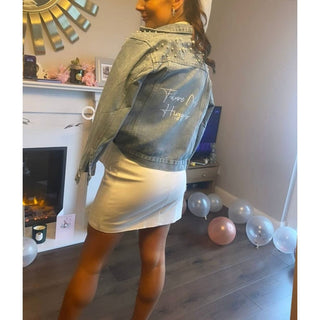 Personalised Pearl Denim Jacket