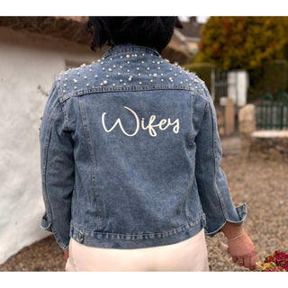 Personalised Pearl Denim Jacket