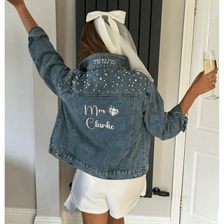 Personalised Pearl Denim Jacket - Ring