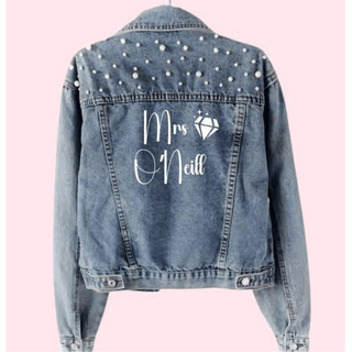 Personalised Pearl Denim Jacket - Ring