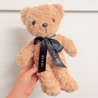Personalised Plush Classic Teddy Bear - Any Colour Ribbon