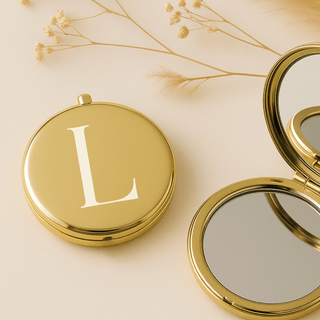 Personalised Pocket Mirror - Gold