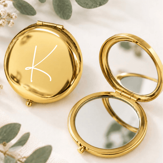 Personalised Pocket Mirror - Gold