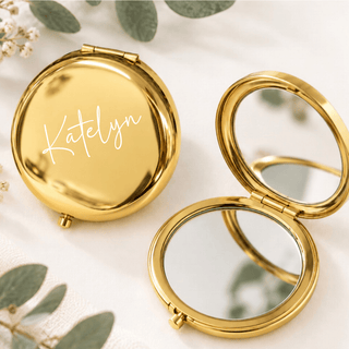 Personalised Pocket Mirror - Gold