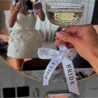 Personalised Ribbon Champagne Coupe