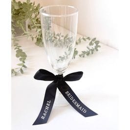 Personalised Ribbon Champagne Glass