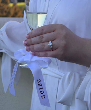 Personalised Ribbon Champagne Glass