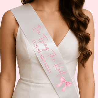 Personalised Sash - Tying the Knot