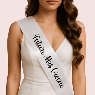 Personalised Sash - White
