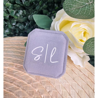 Personalised Single Ring Box - Grey