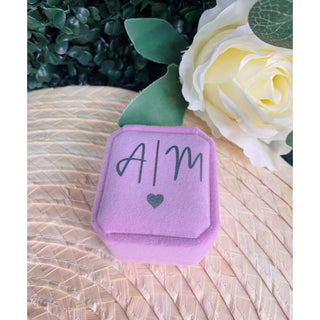 Personalised Single Ring Box - Pink