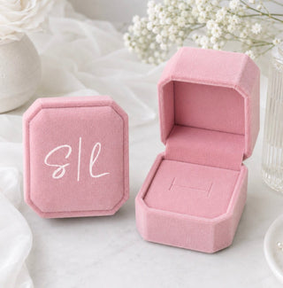 Personalised Single Ring Box - Pink