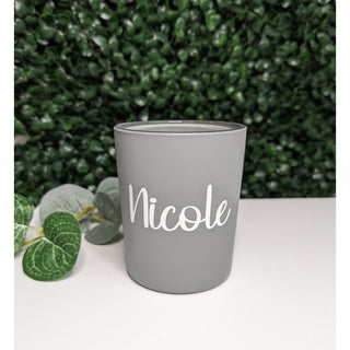 Personalised Tealight Holder - Grey