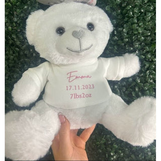 Personalised Teddy Bear - White
