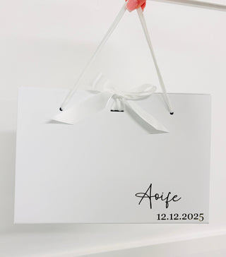 Personalised Triangle Shaped Gift Bag - Large White