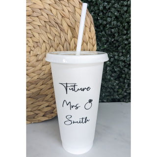 Personalised White Cold Cup - Luxe Range